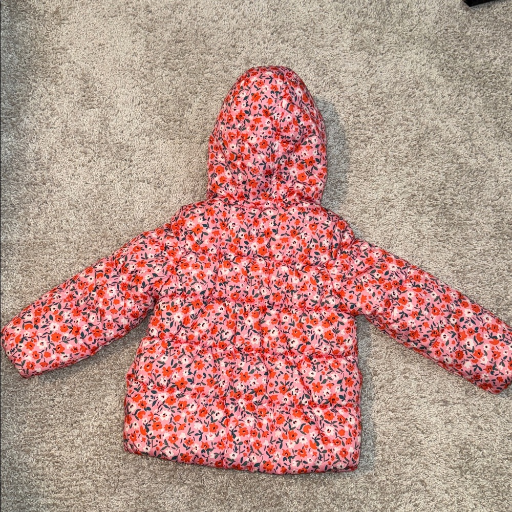 Carter's Pink Floral Winter Jacket - Picture 5 of 5